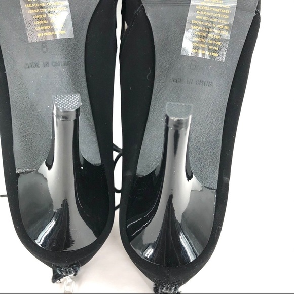 NWOT Vision Walk by Avon Black Lace Up Heels - Picture 8 of 12